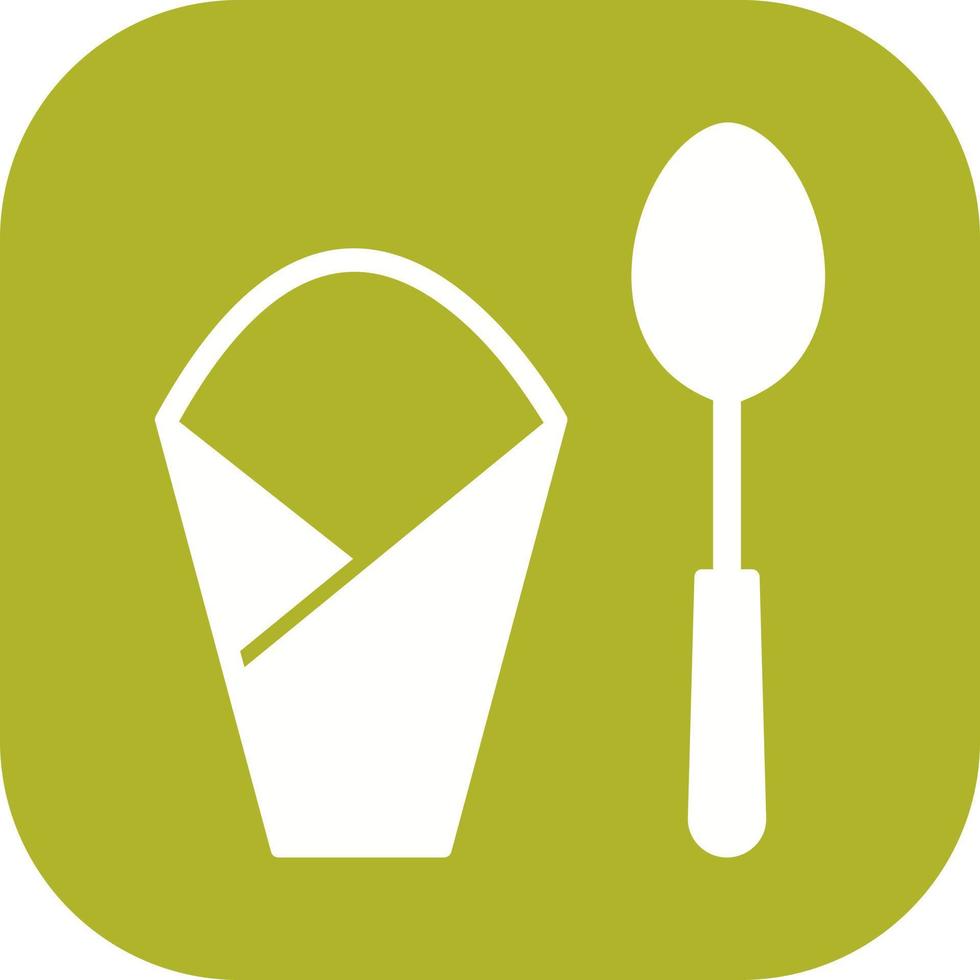 Spoon and Napkin Vector Icon