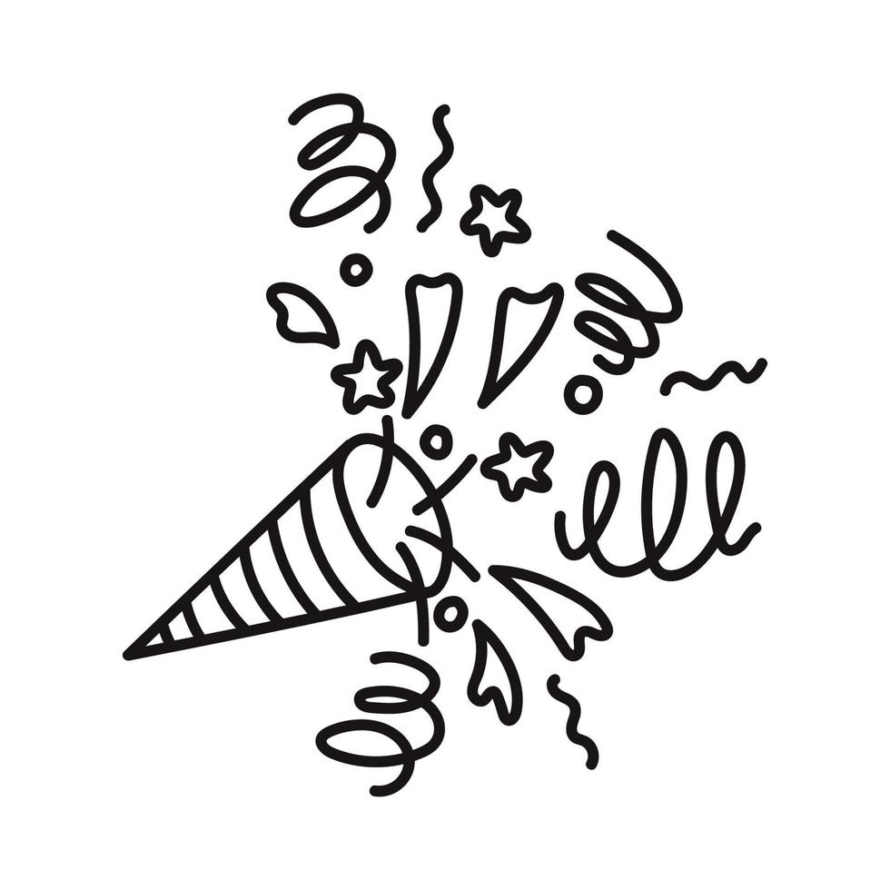 galleta con papel picado. dibujos animados estilo. diseño elemento. mano  dibujado línea Arte vector ilustración aislado en blanco antecedentes.  19881996 Vector en Vecteezy