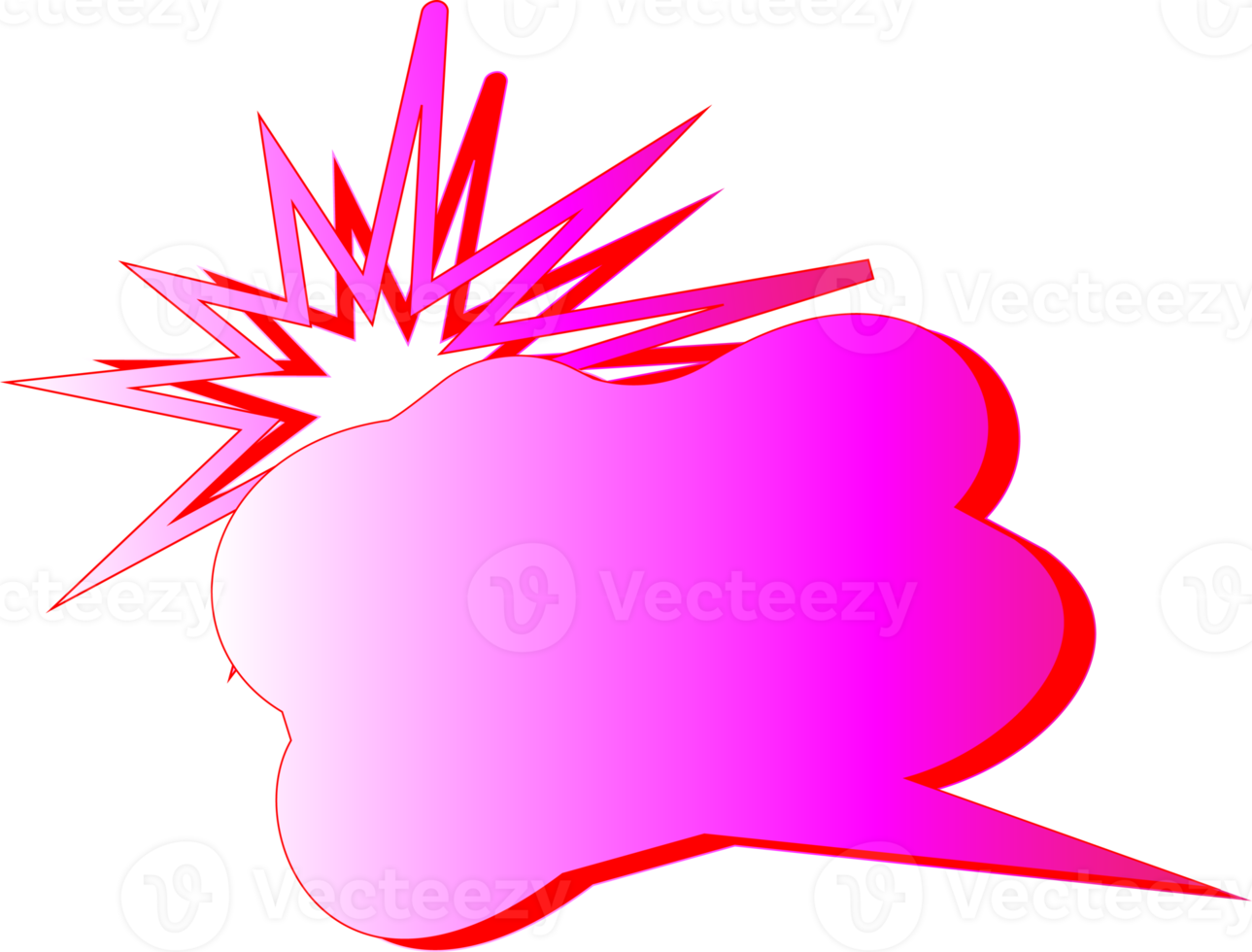 Tal bubbla komisk bok effekt ljus stjärna klistermärke dialog befordran illustration png