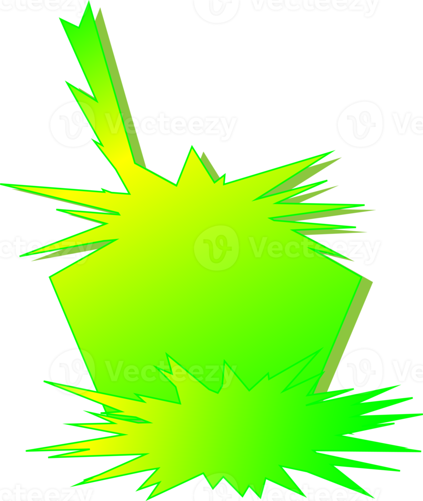 Speech bubble comic book effect bright star sticker dialogue promotion illustration png