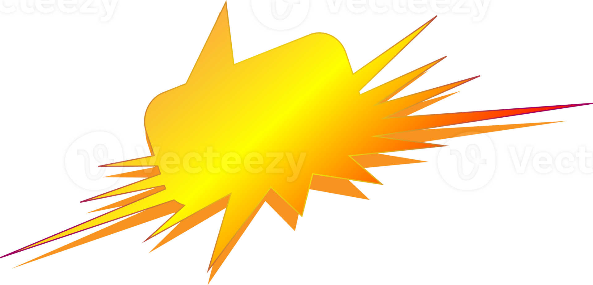 Speech bubble comic book effect bright star sticker dialogue promotion illustration png