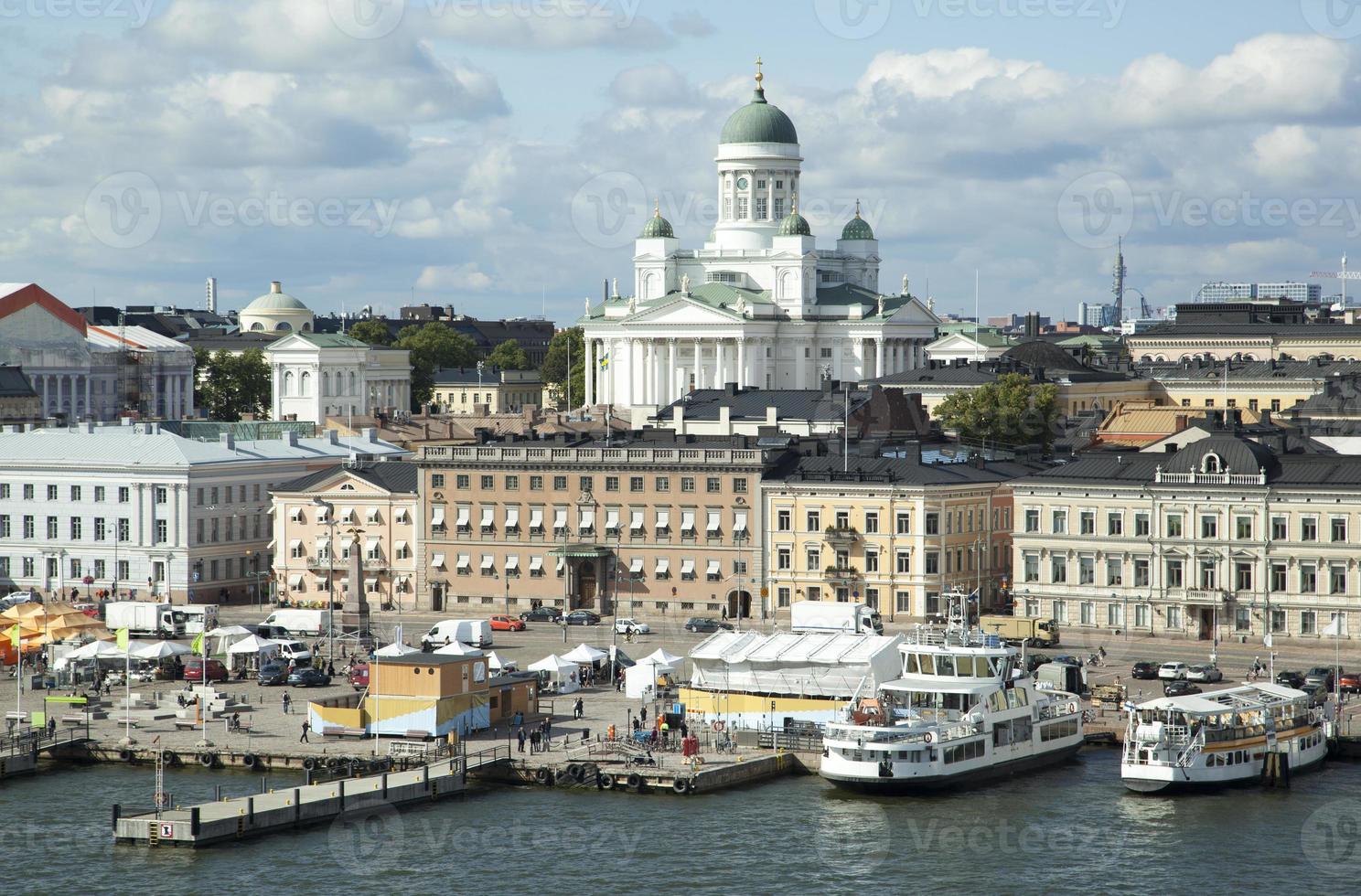 Helsinki Waterfront With Ferries And A Cathedral photo