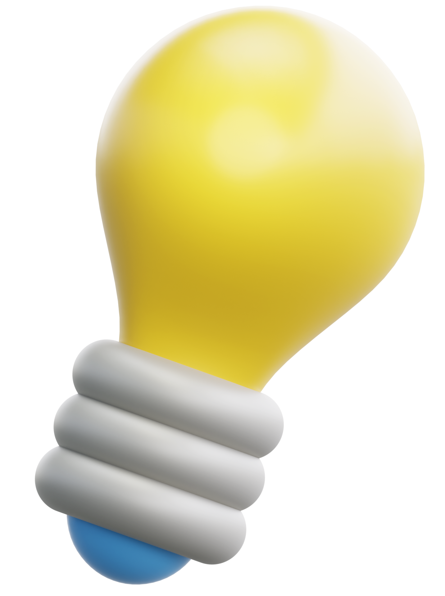 3d cute light bulb icon. Use on business creative idea and ...