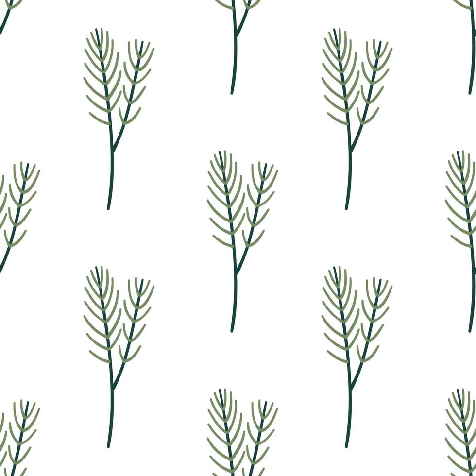 Branch of fir. Winter festival seamless pattern. vector