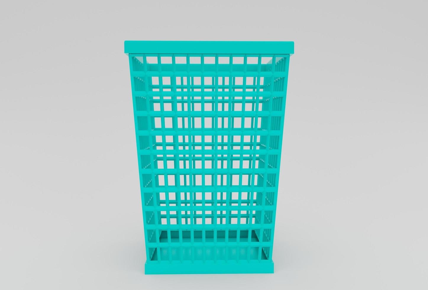 plastic Basket minimal 3d rendering on white background photo