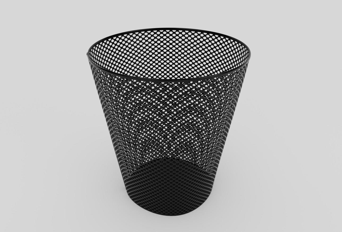 Trash Can icon minimal 3d rendering on white background photo