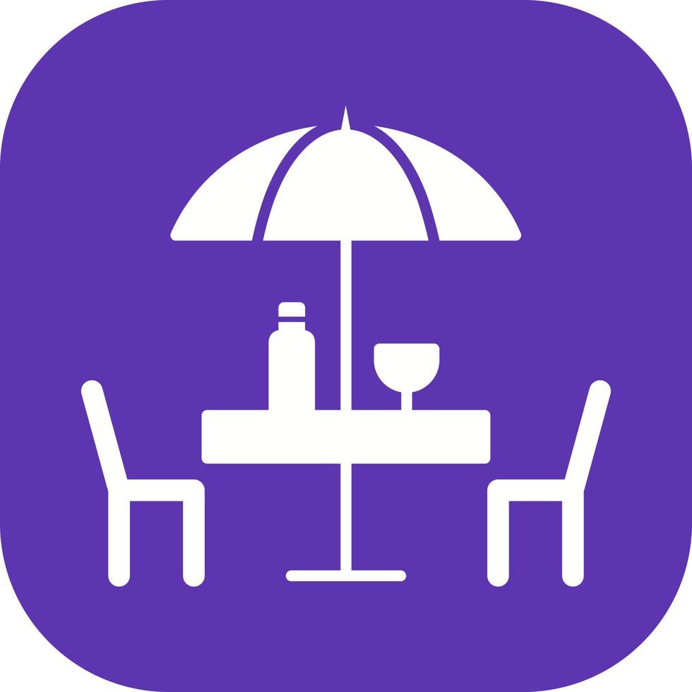 Unique Cafe Table Vector Icon