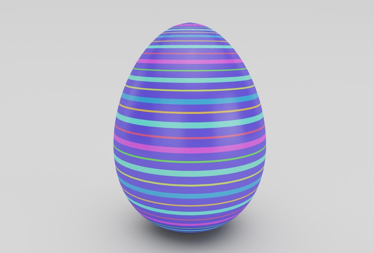 colorful Easter Egg minimal 3d rendering on white background photo