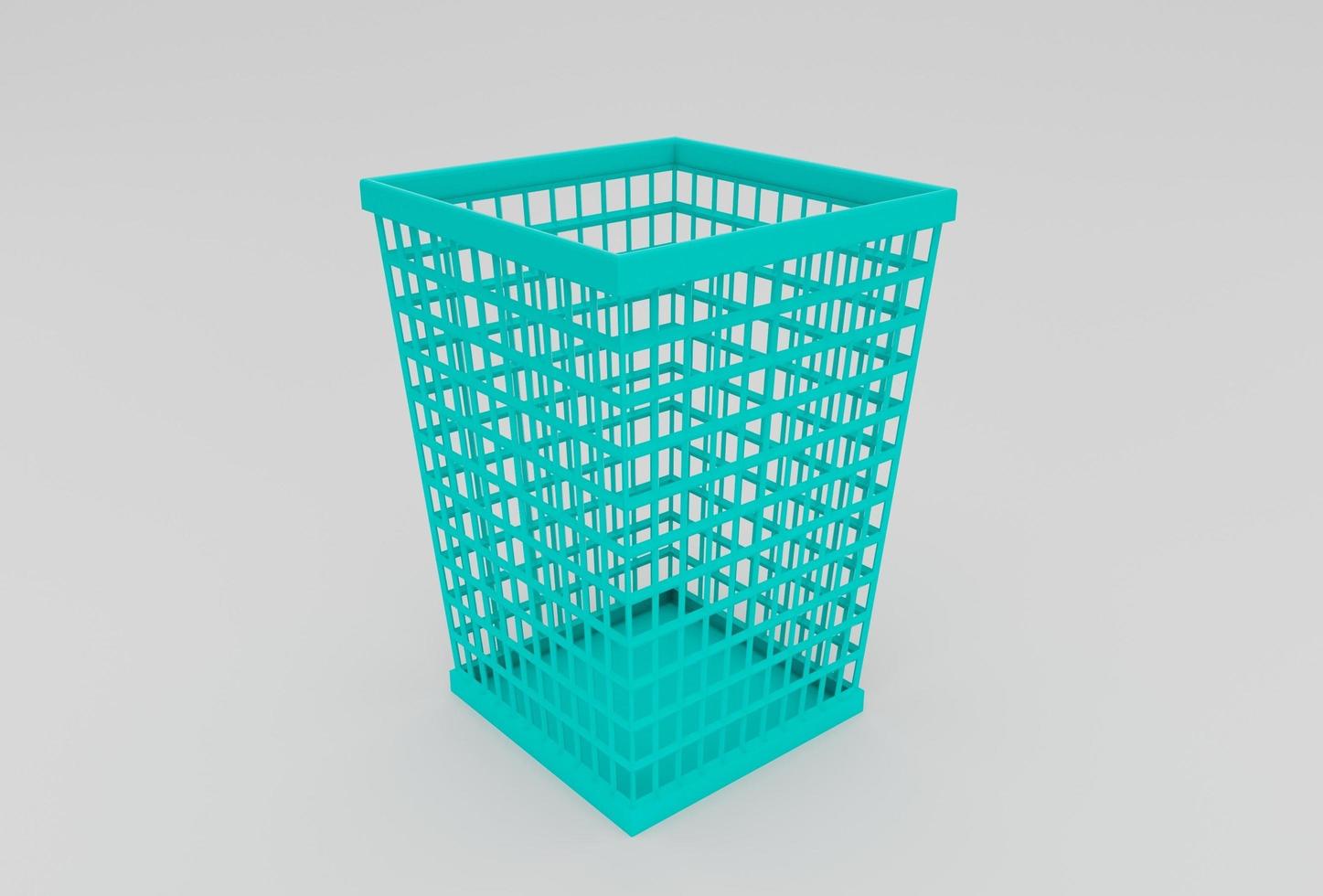 plastic Basket minimal 3d rendering on white background photo