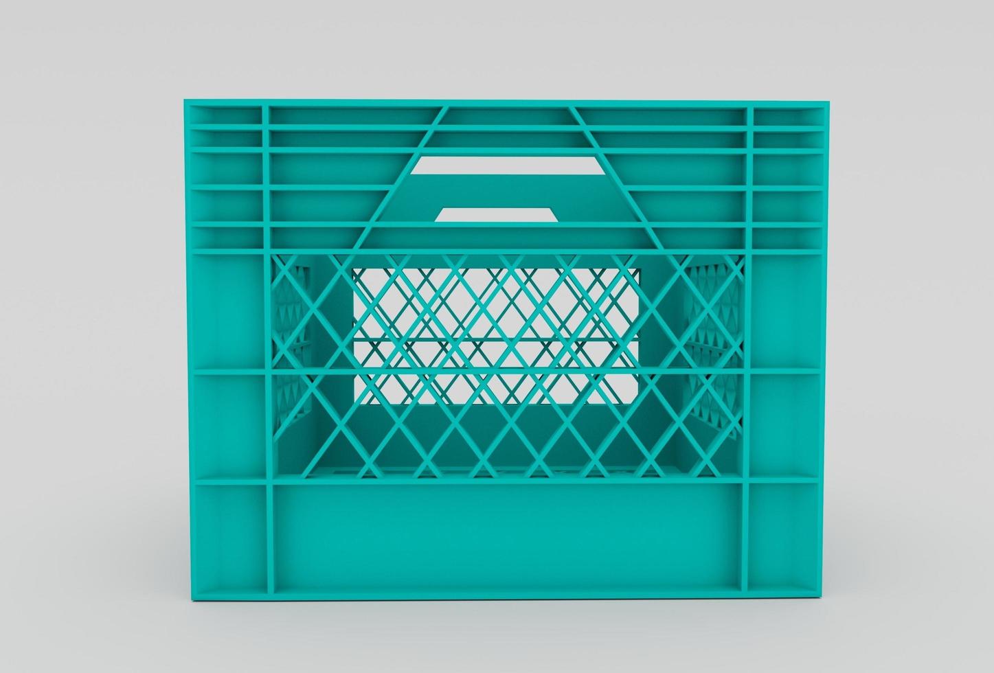 plastic Basket minimal 3d rendering on white background photo