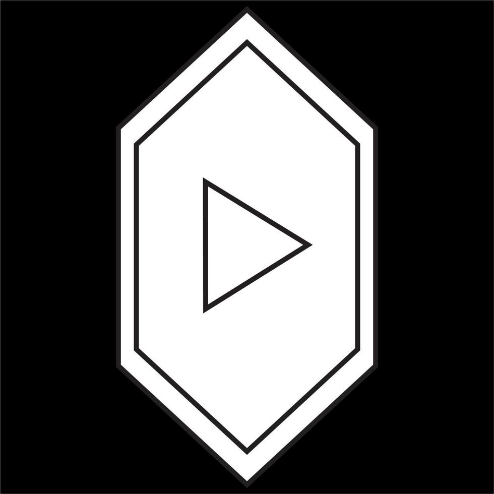 Vector, Image of youtube studio icon, Black and white color, with black background vector