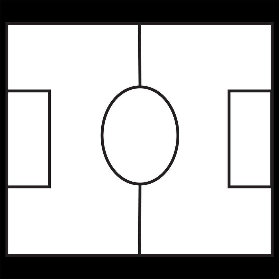 Vector, Image of icon Football field, Black and white color, on black background vector