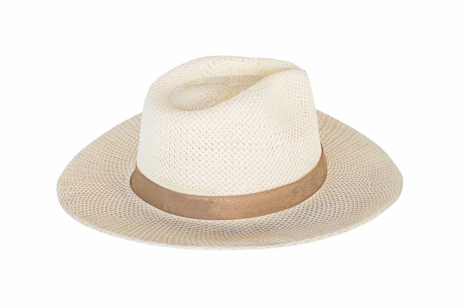 sombrero en aislado blanco con recorte camino. foto