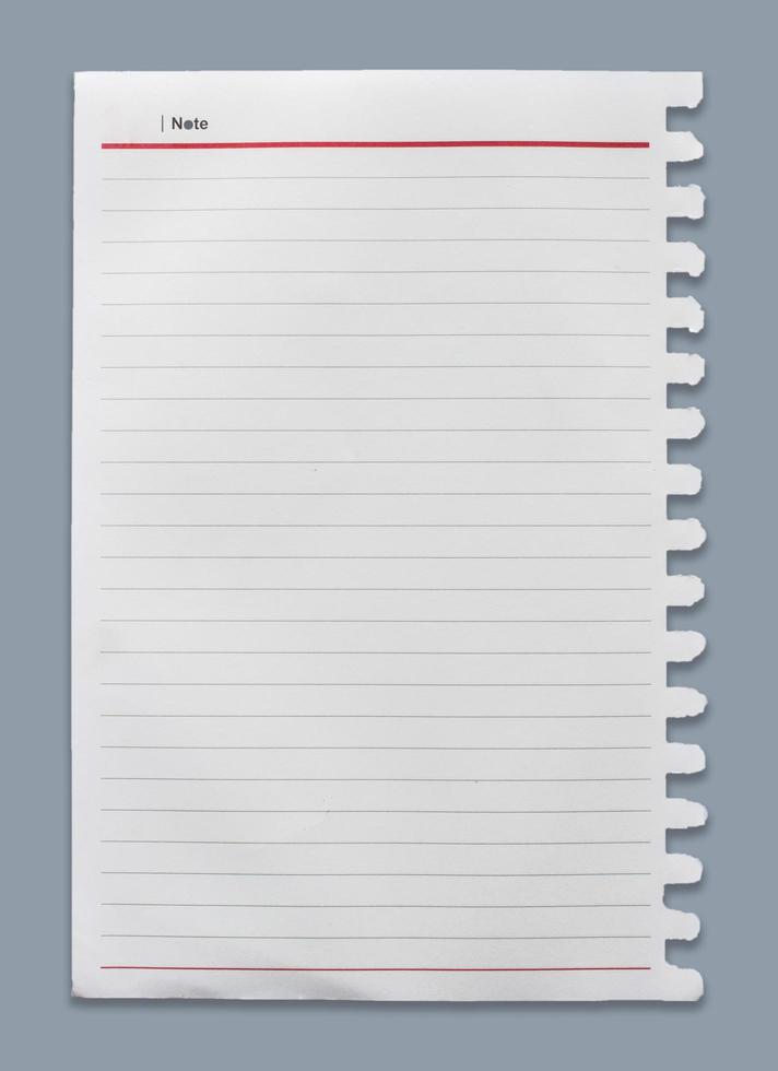 blank realistic spiral notepad notebook isolated on gray photo