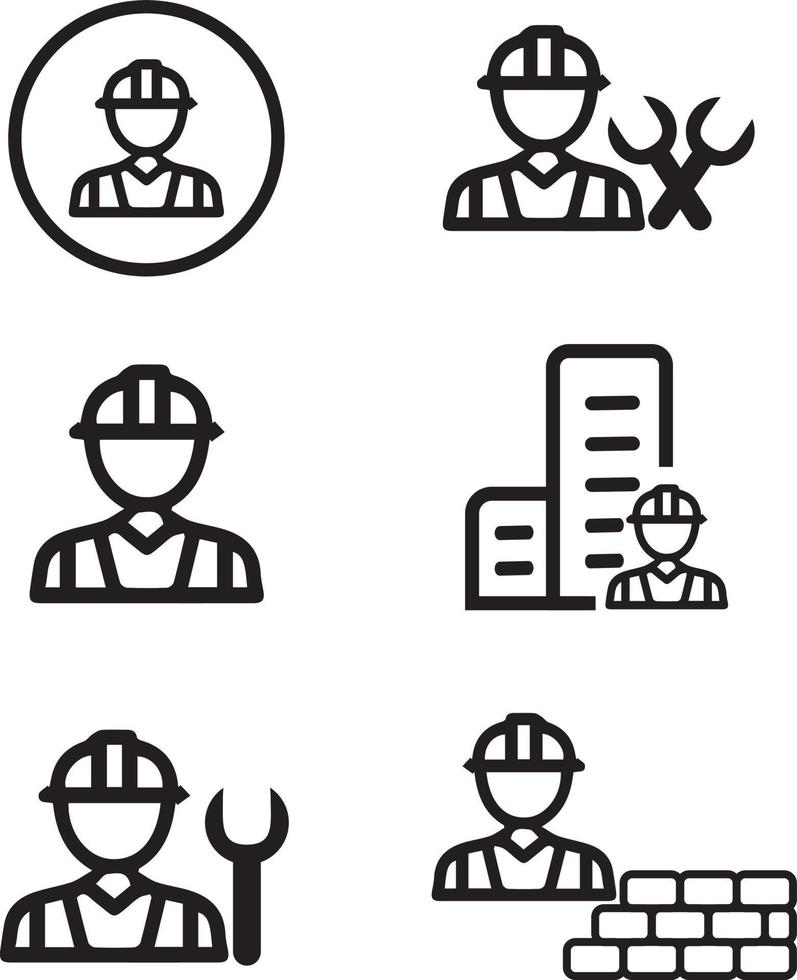 contractor icon vector art stock.