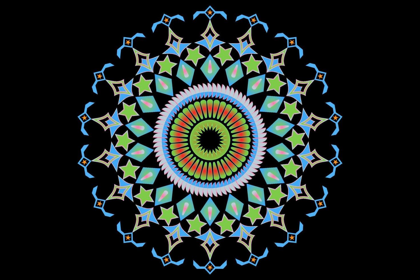 Mandala mosaic ornament graphic design vector