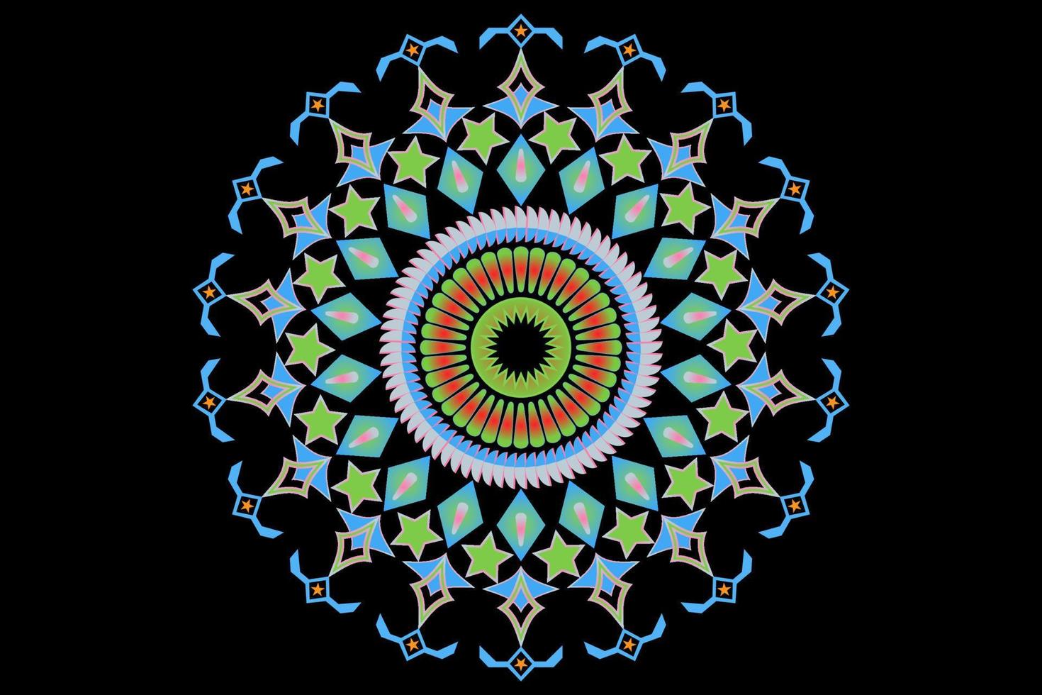 Mandala mosaic ornament graphic design vector