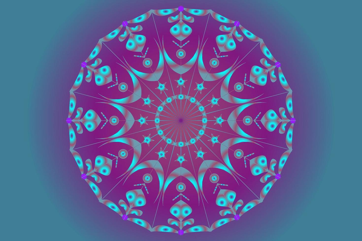 degradado púrpura color mandala ornamento vector