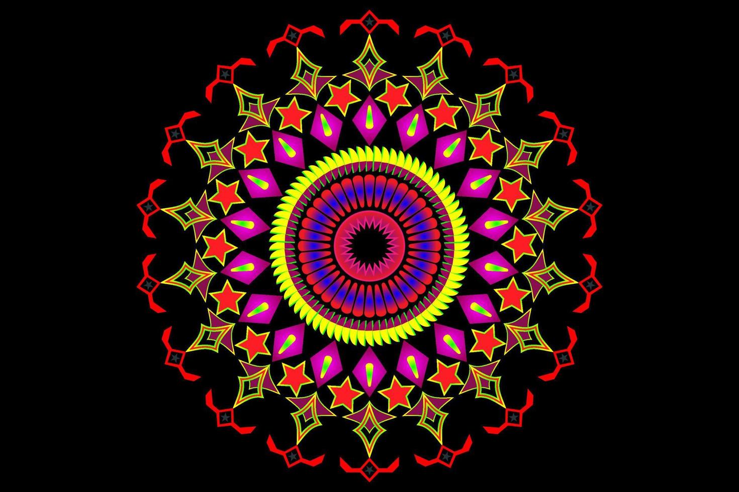 Mandala mosaic ornament graphic design vector