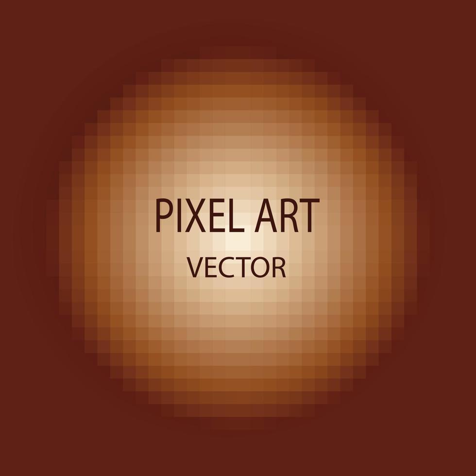 pixel art ball with gradient vector illustration