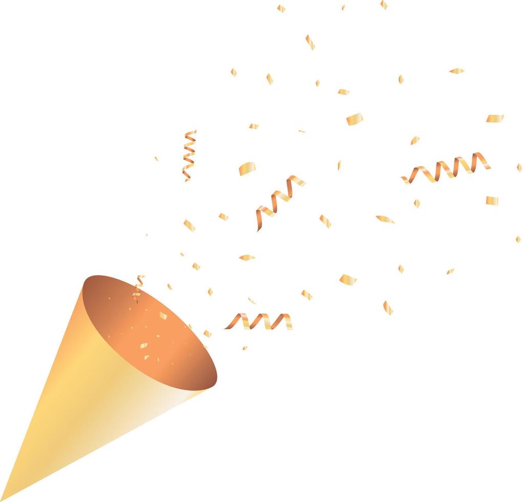 Firecracker and confetti for the party , Present, decoration, birthday, confetti icon. vector
