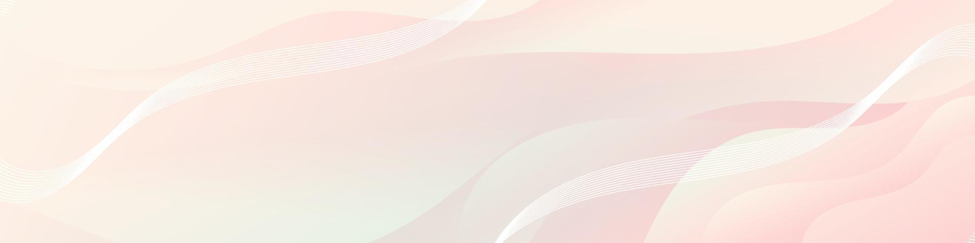 plantilla de banner de onda fluida rosa abstracta vector