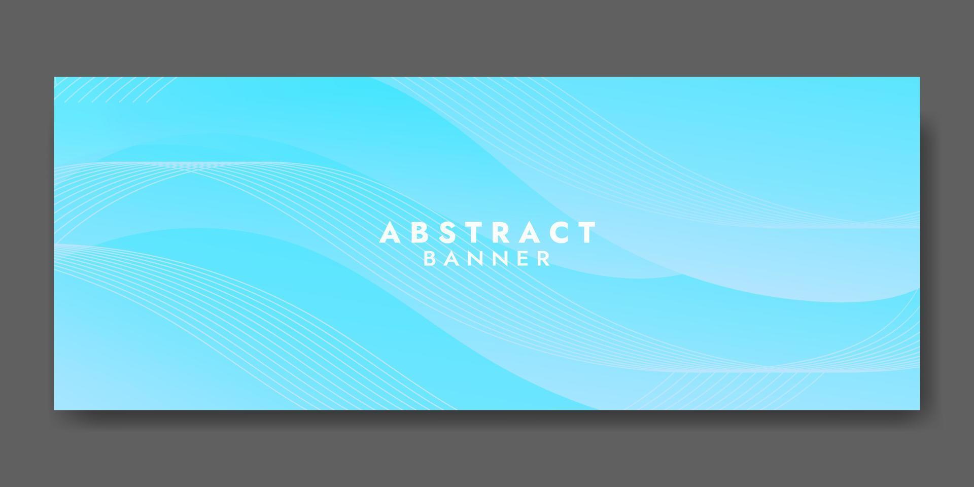 Abstract Blue Fluid Wave Banner Template vector