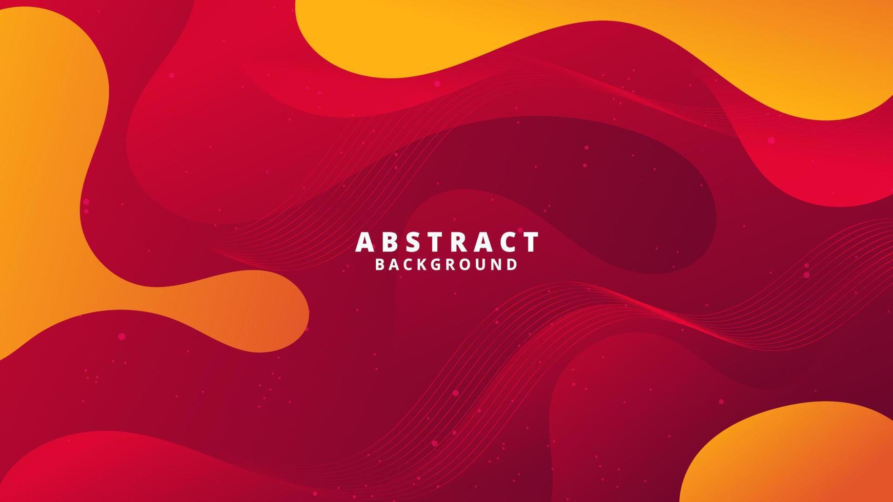 Abstract Red Fluid Wave Background vector