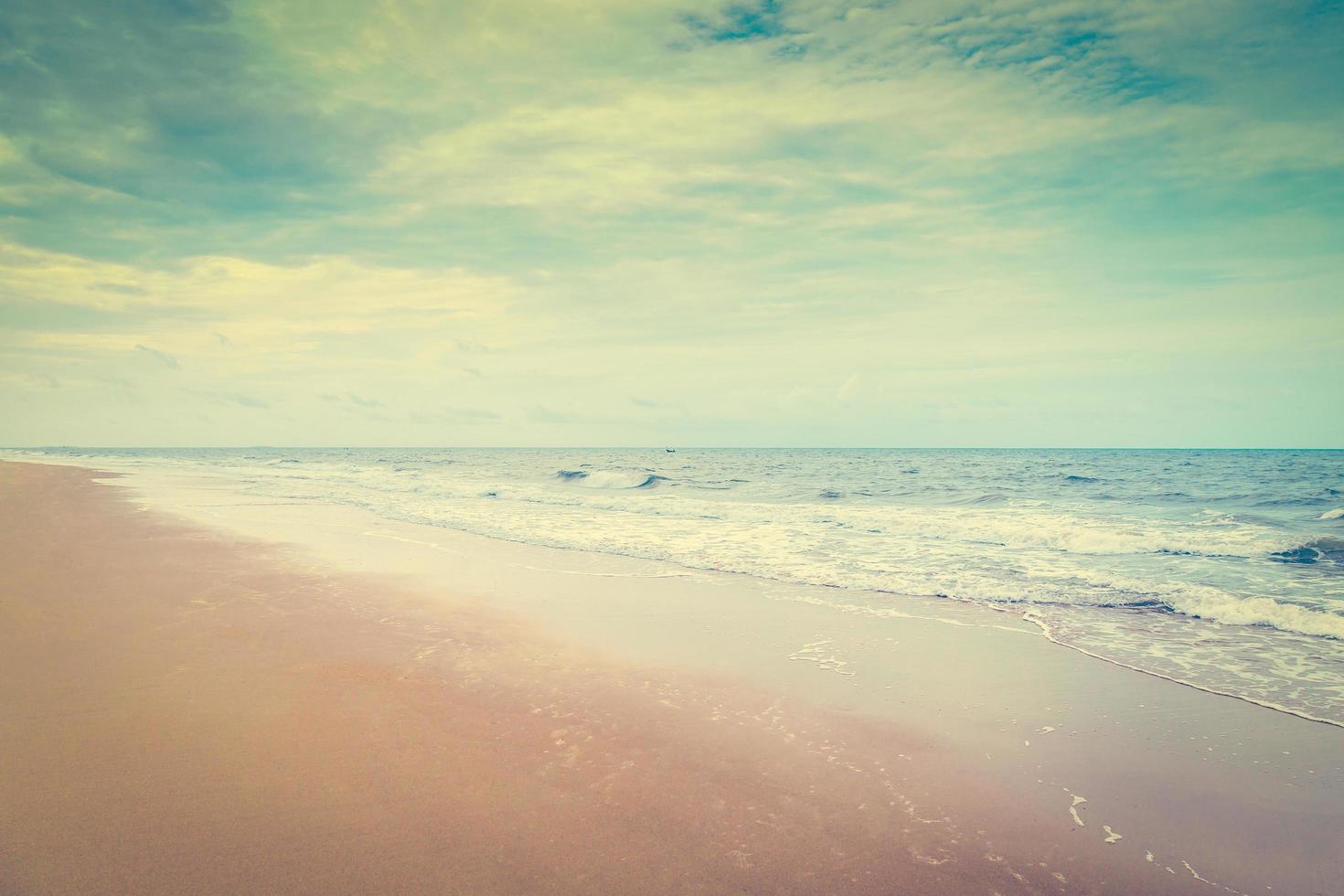 beach sand and sea vintage with space photo