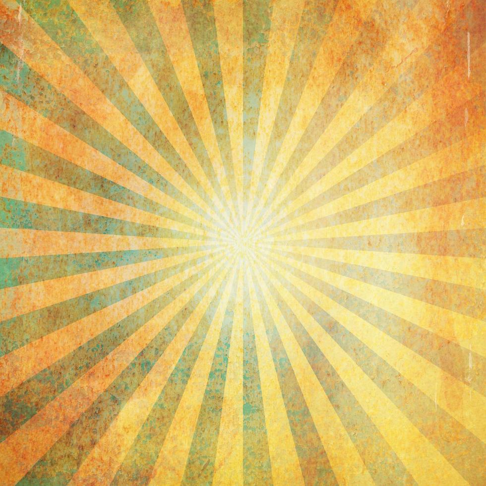 grunge vintage sunburst background and texture photo