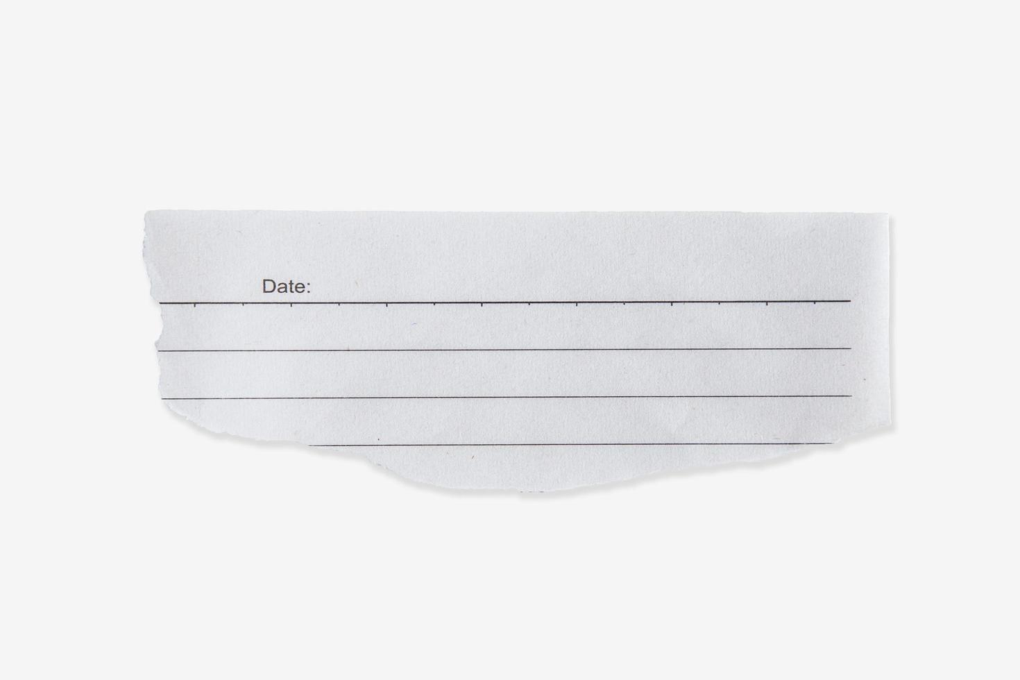 white torn paper on isolate white background. photo