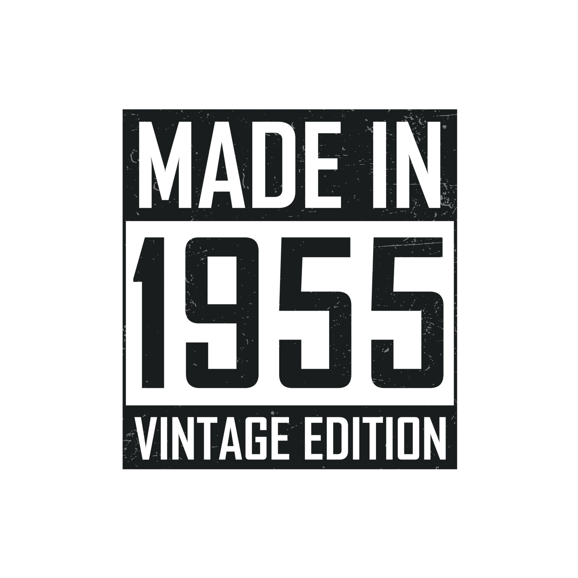 Made in 1955. Vintage birthday T-shirt for those born in the year 1955