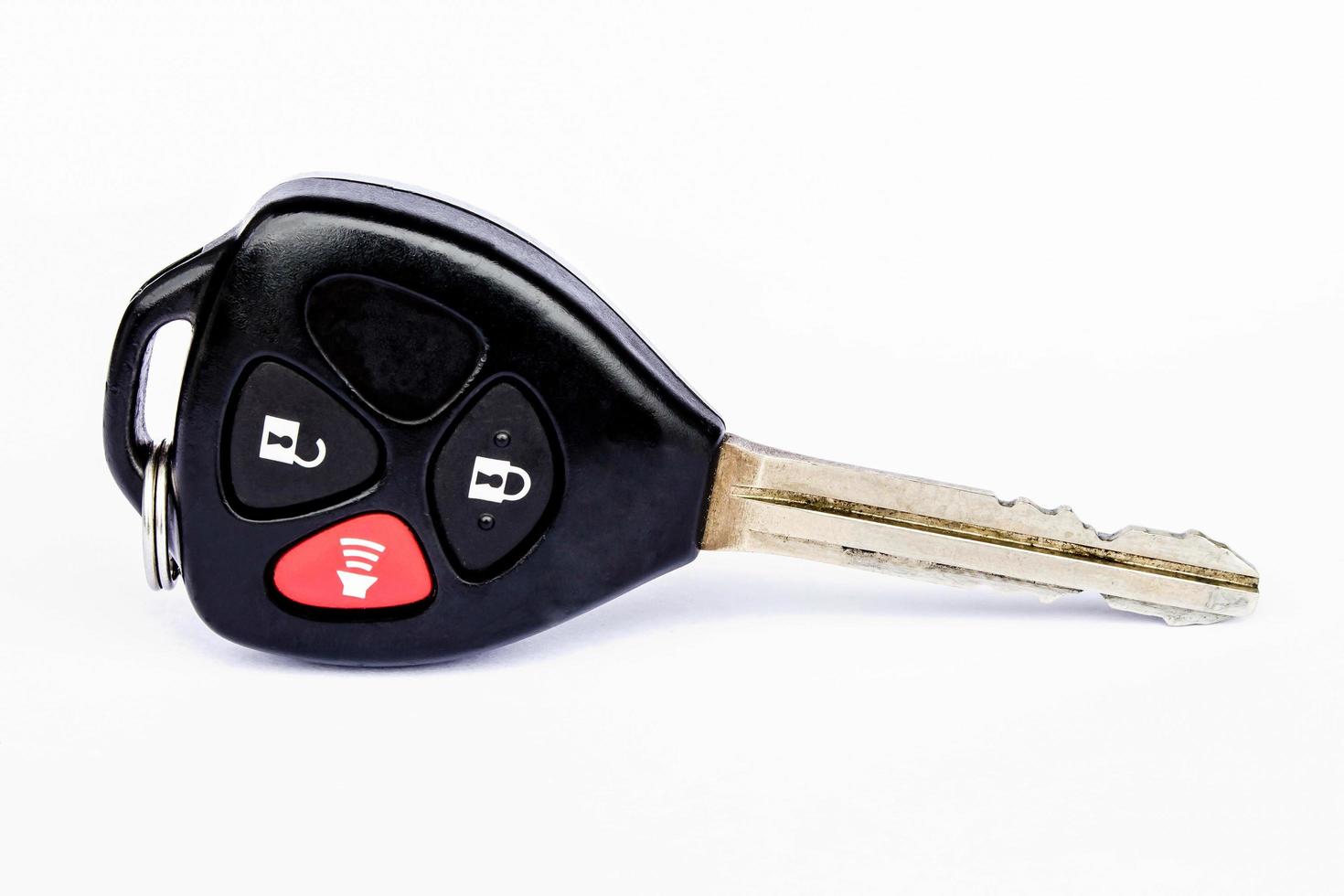 Car remote key isolated on white background. photo