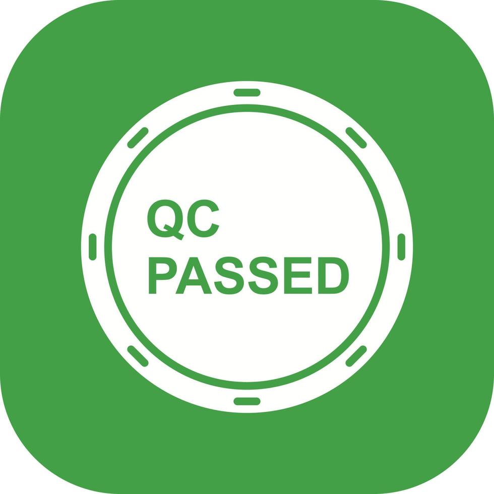 Unique QC Passed Vector Icon