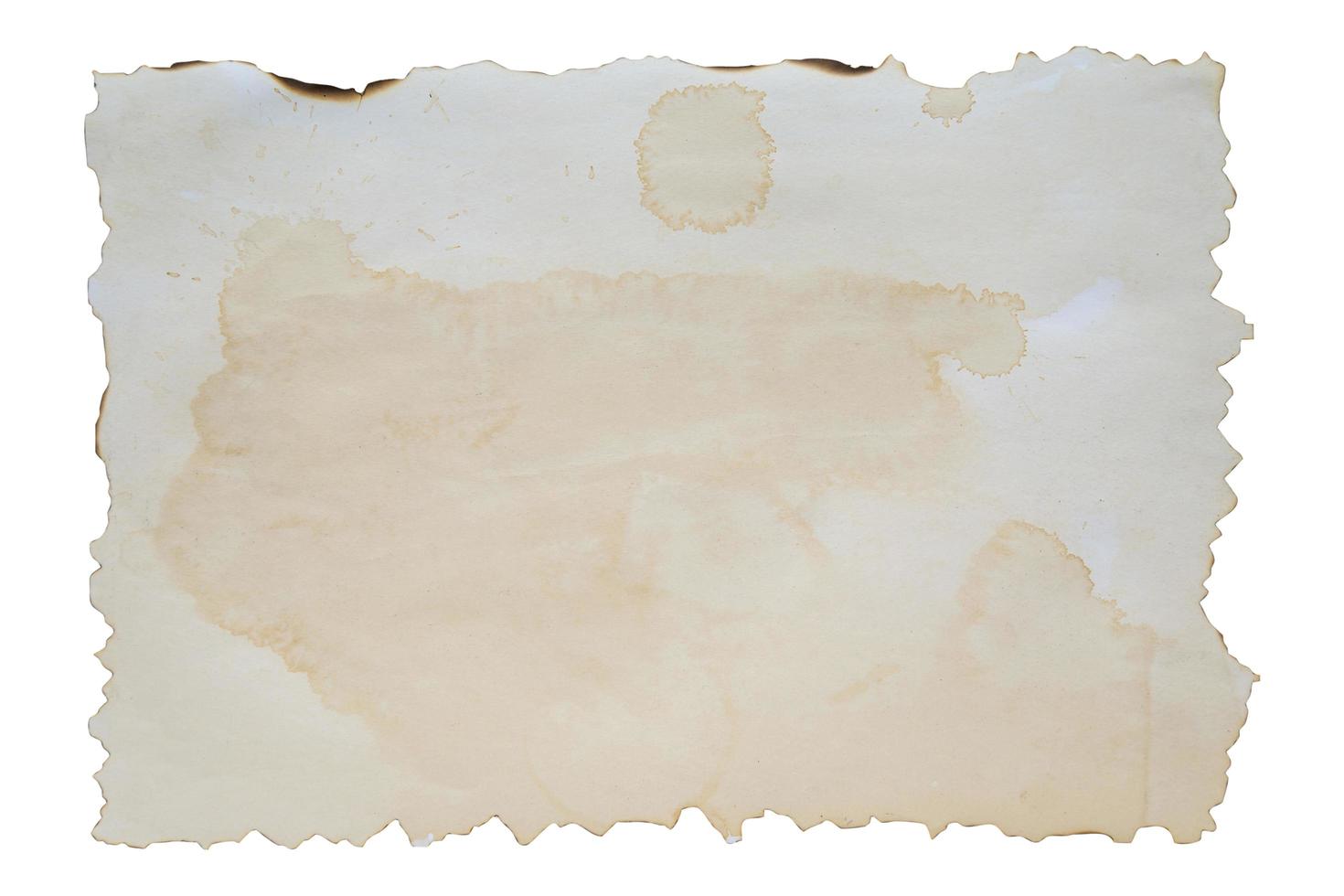 old paper on isolated white with clipping path. photo