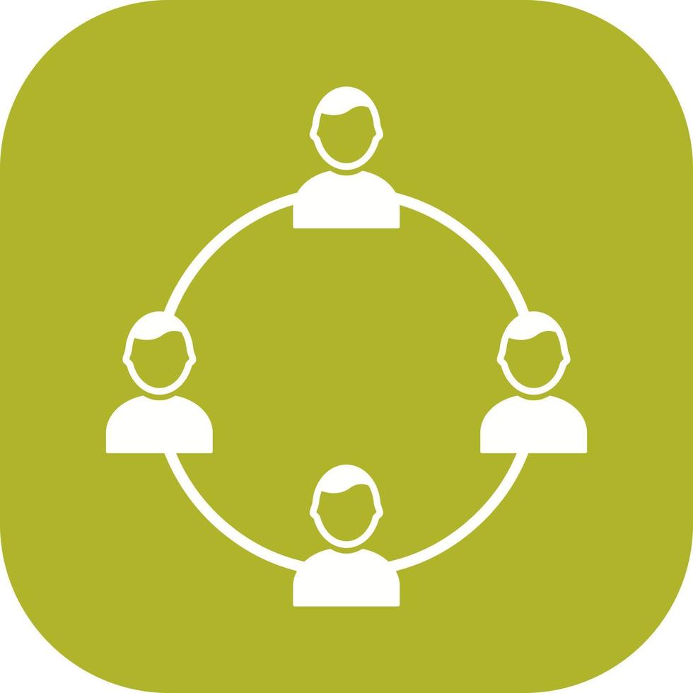 Unique Network Group Vector Icon