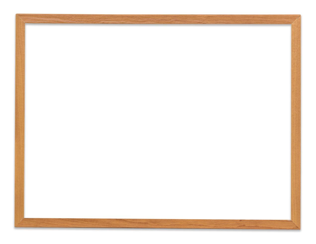 brown frame picture isolated on white with clipping path. photo