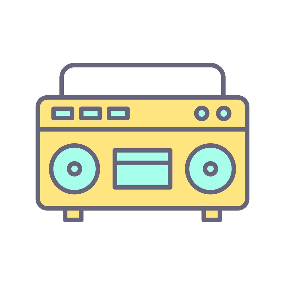 icono de vector de reproductor de casete