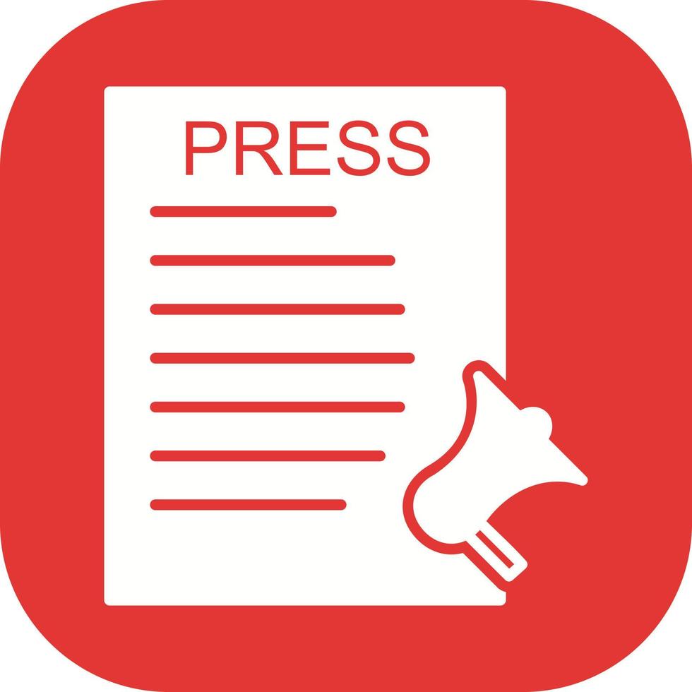 Unique Press Releases Vector Icon