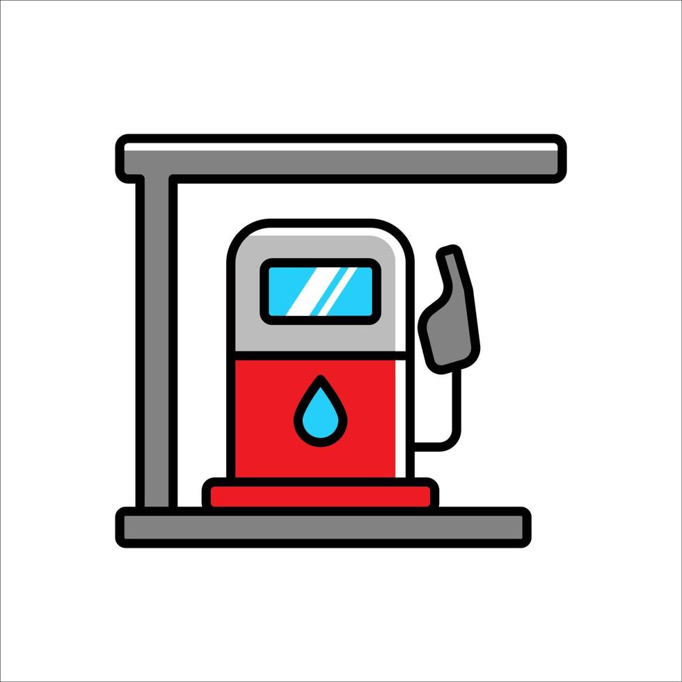 gas estación icono con vistoso diseño aislado en blanco antecedentes vector