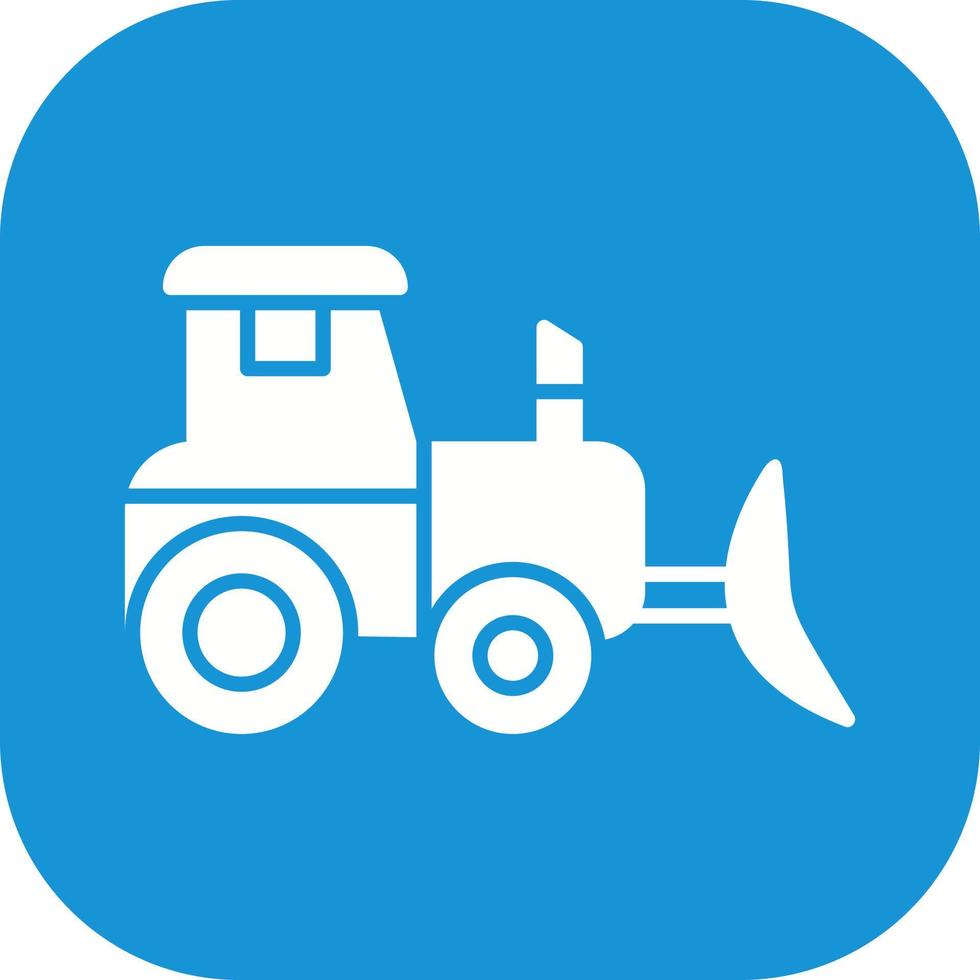 icono de vector de tractor industrial