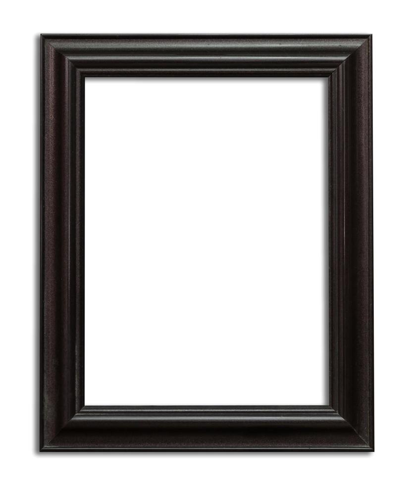 wood frame photo with clipping path.