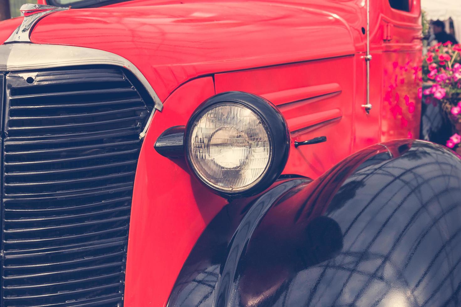 close up detail of classic vintage car photo