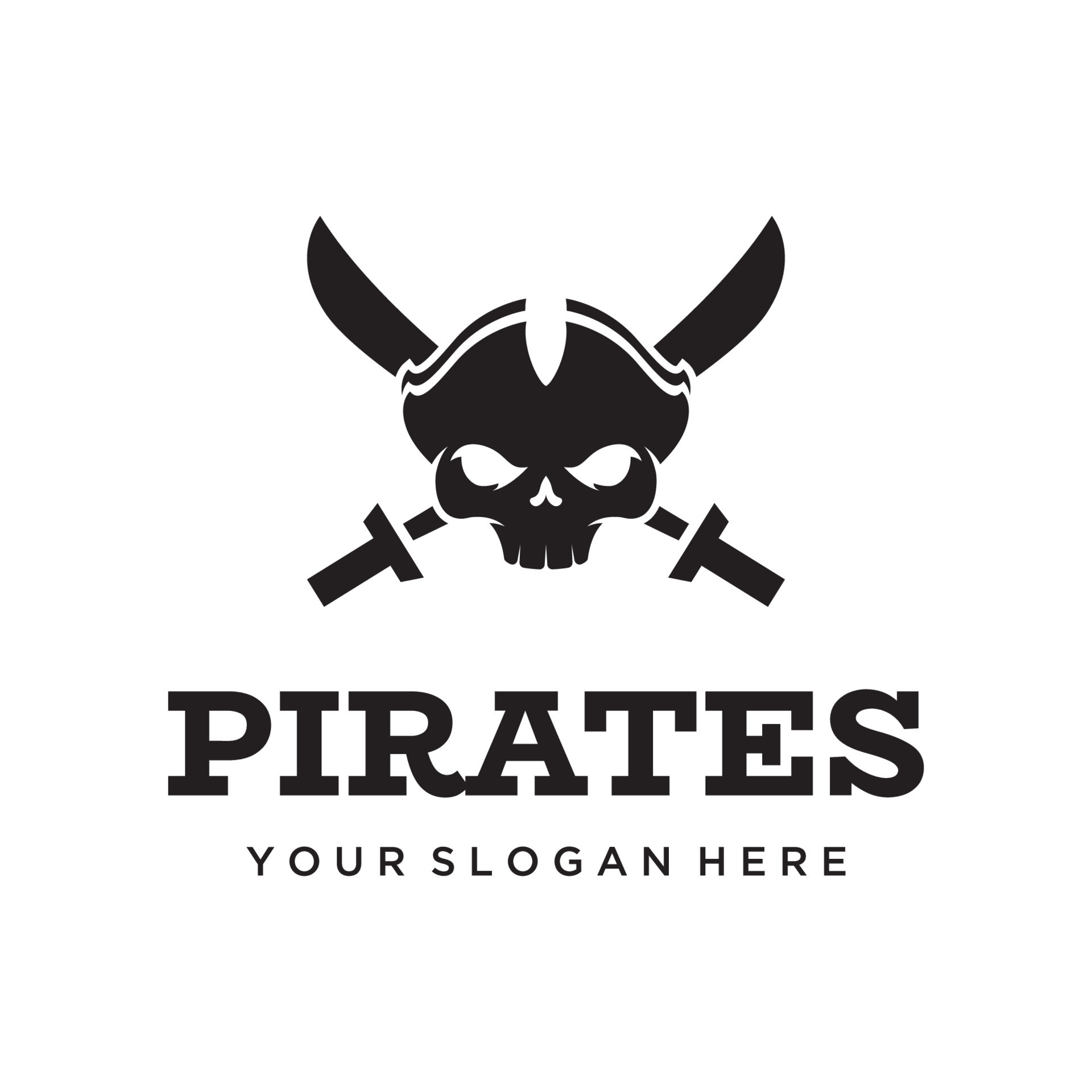 Free Vector  Hand drawn pirate logo template