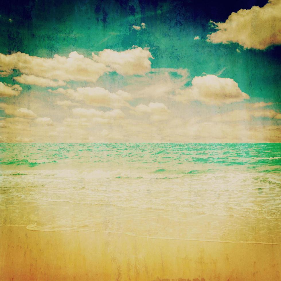 beach sea vintage with texture effect. photo