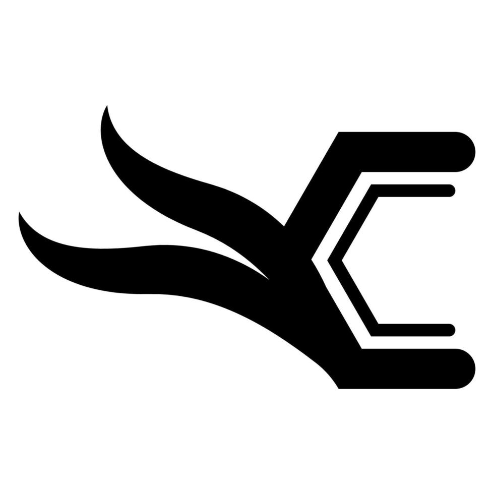 letra C icono ilustración vector