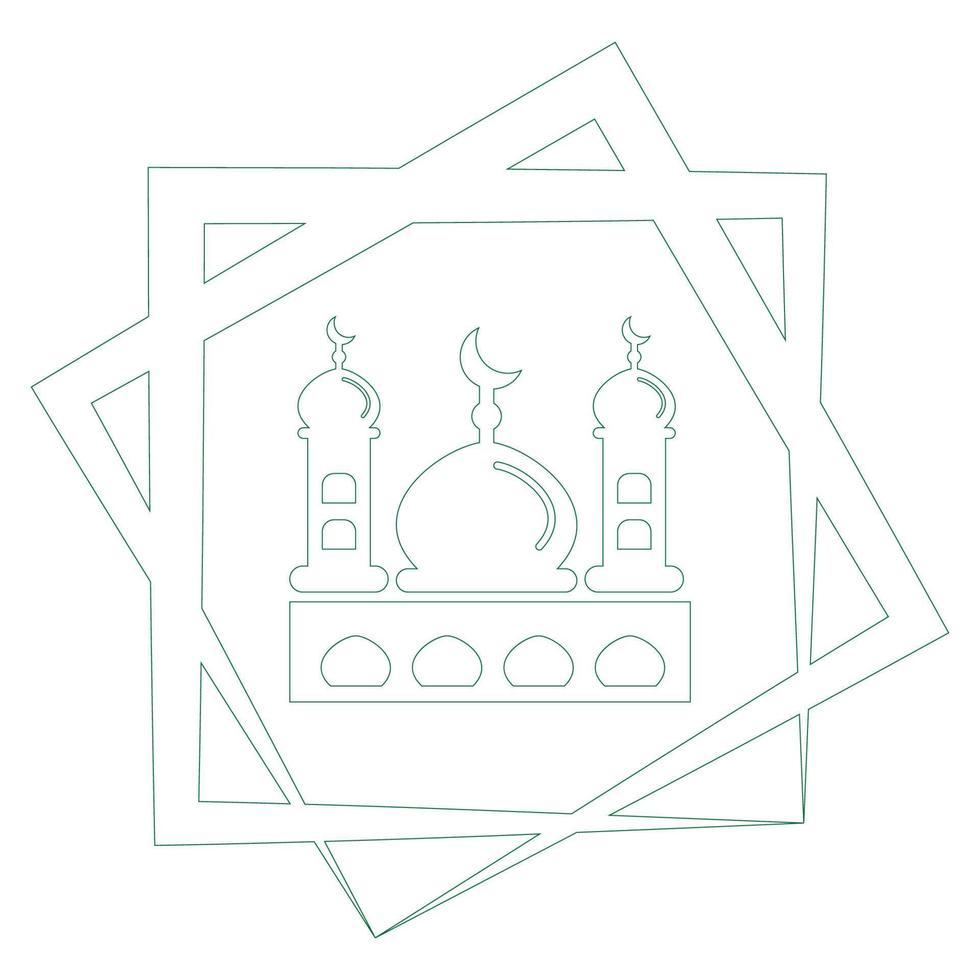 mosque logo illustration vector