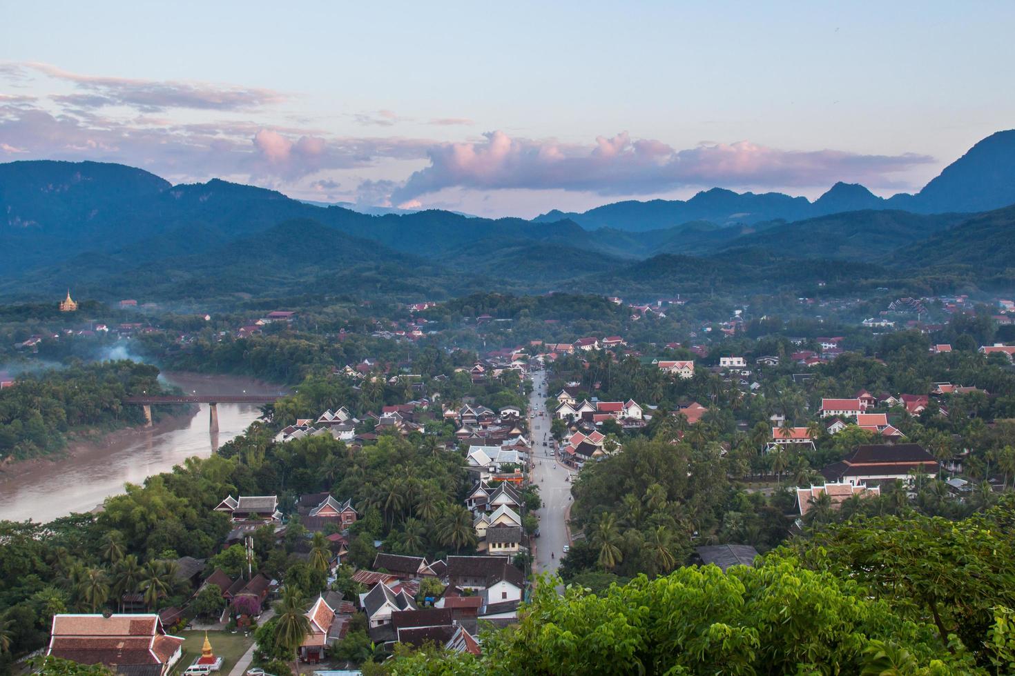 Viewpoint and landscape at luang prabang , laos. photo