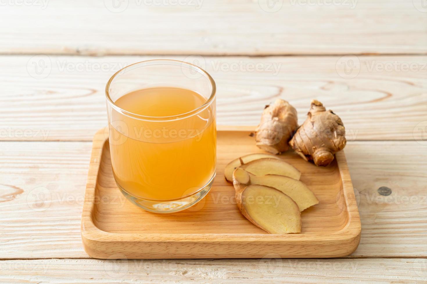 fresh and hot ginger juice glass photo