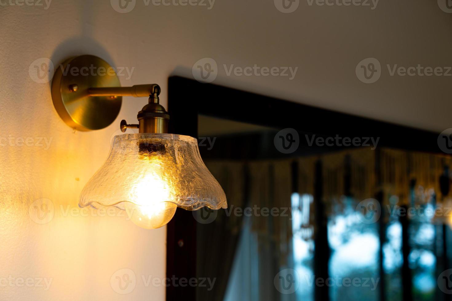 beautiful hanging light bulb lamp photo